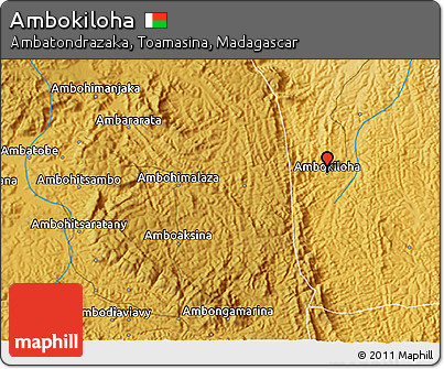 Physical 3D Map of Ambokiloha