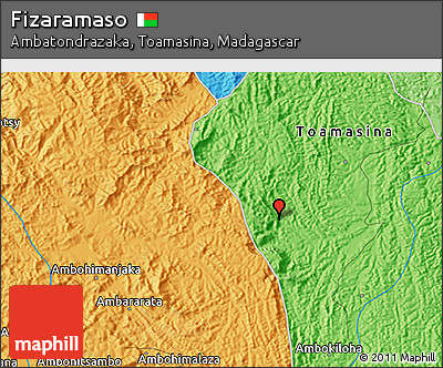 Political 3D Map of Fizaramaso