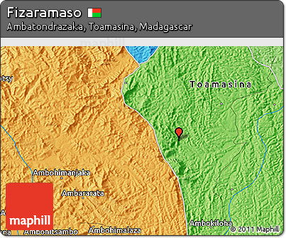 Political 3D Map of Fizaramaso