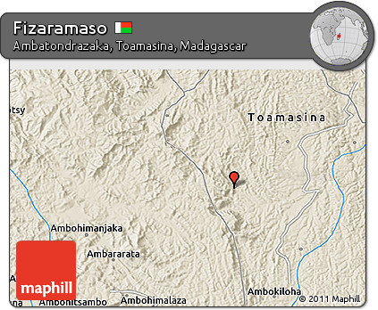 Shaded Relief 3D Map of Fizaramaso