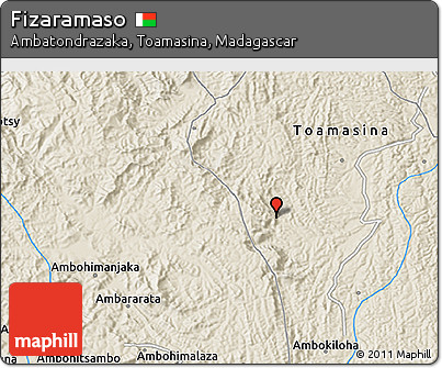 Shaded Relief 3D Map of Fizaramaso