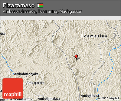 Shaded Relief 3D Map of Fizaramaso