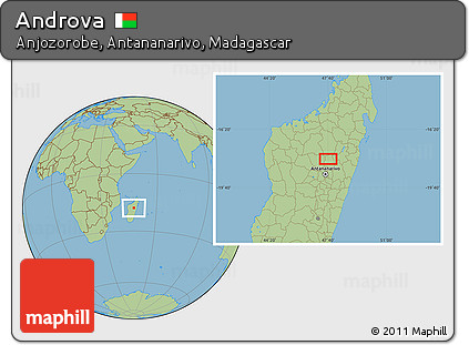 Savanna Style Location Map of Androva