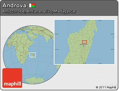 Savanna Style Location Map of Androva