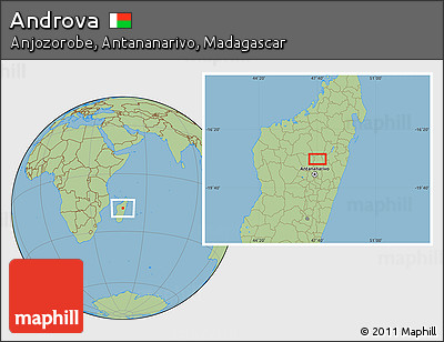 Savanna Style Location Map of Androva