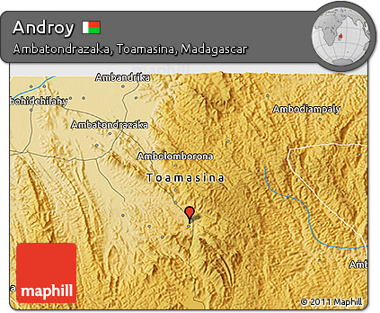 Physical 3D Map of Androy