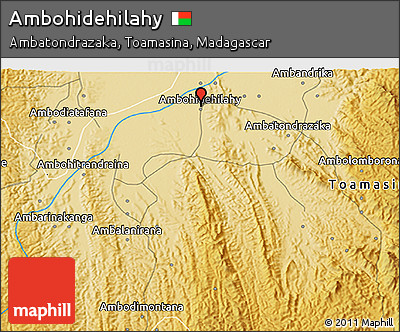 Physical 3D Map of Ambohidehilahy