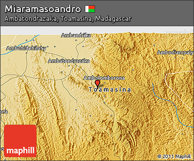 Physical 3D Map of Miaramasoandro