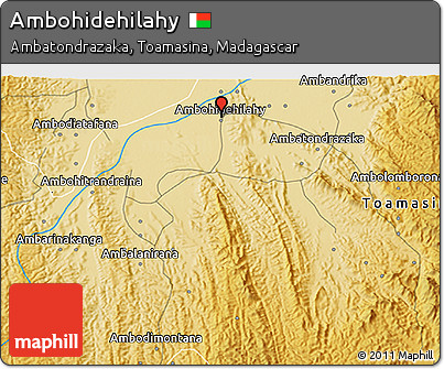 Physical 3D Map of Ambohidehilahy