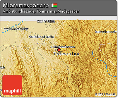 Physical 3D Map of Miaramasoandro