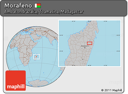 Gray Location Map of Morafeno