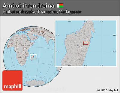 Gray Location Map of Ambohitrandraina