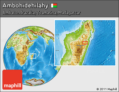 Physical Location Map of Ambohidehilahy