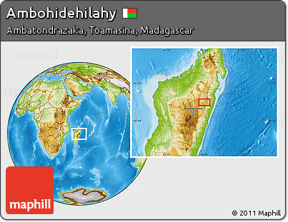 Physical Location Map of Ambohidehilahy