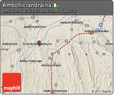 Shaded Relief Map of Ambohitrandraina