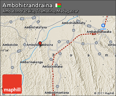 Shaded Relief Map of Ambohitrandraina