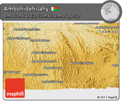 Physical Panoramic Map of Ambohidehilahy