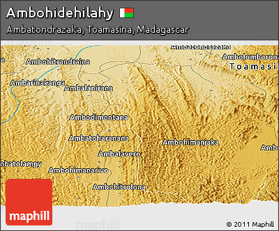 Physical Panoramic Map of Ambohidehilahy