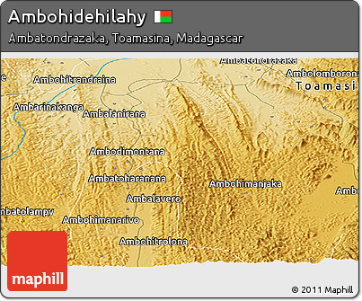 Physical Panoramic Map of Ambohidehilahy