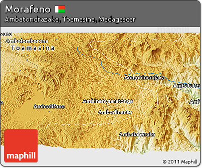 Physical Panoramic Map of Morafeno