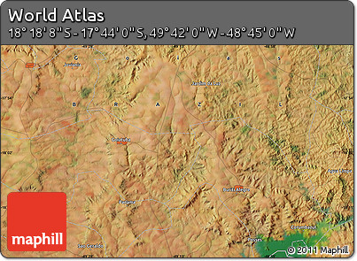 Satellite Map of the Area around 18° 1' 4" S, 49° 13' 30" W