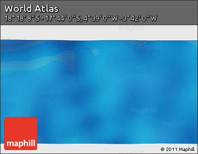 Physical 3D Map of the Area around 18° 1' 4" S, 4° 10' 30" W