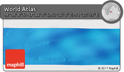 Physical Panoramic Map of the Area around 18° 1' 4" S, 51° 4' 30" E