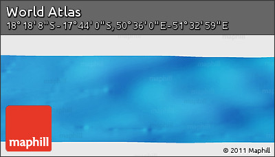 Physical Panoramic Map of the Area around 18° 1' 4" S, 51° 4' 30" E