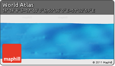 Physical Panoramic Map of the Area around 18° 1' 4" S, 51° 4' 30" E