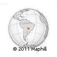 Outline Map of the Area around 18° 1' 4" S, 54° 19' 30" W, rectangular outline