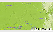 Physical 3D Map of the area around 18° 1' 4" S, 55° 10' 29" W