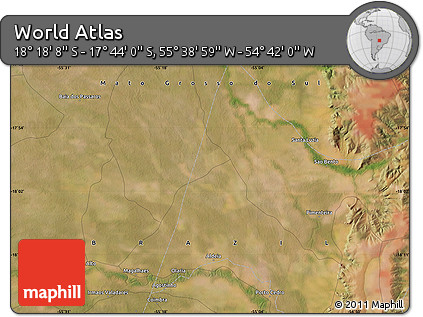 Satellite Map of the Area around 18° 1' 4" S, 55° 10' 29" W