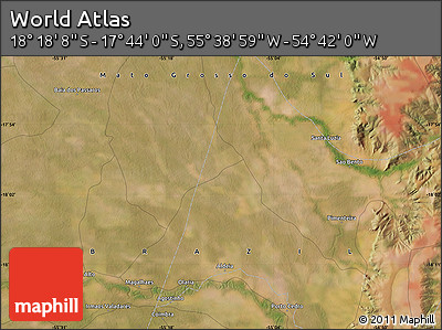 Satellite Map of the Area around 18° 1' 4" S, 55° 10' 29" W