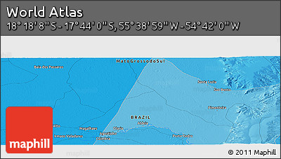 Political Panoramic Map of the Area around 18° 1' 4" S, 55° 10' 29" W
