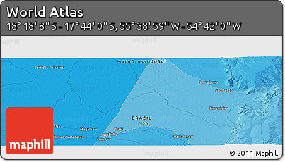 Political Panoramic Map of the Area around 18° 1' 4" S, 55° 10' 29" W