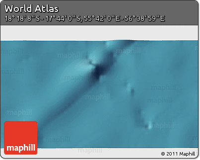 Satellite 3D Map of the Area around 18° 1' 4" S, 56° 10' 29" E