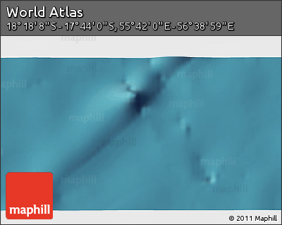 Satellite 3D Map of the Area around 18° 1' 4" S, 56° 10' 29" E