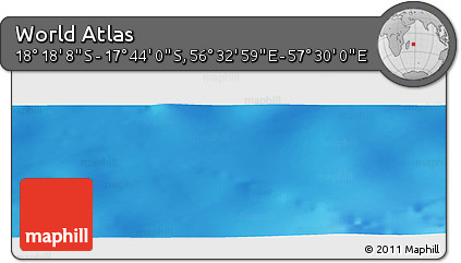 Physical Panoramic Map of the Area around 18° 1' 4" S, 57° 1' 29" E