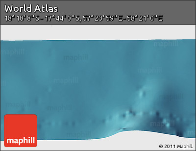 Satellite 3D Map of the Area around 18° 1' 4" S, 57° 52' 30" E