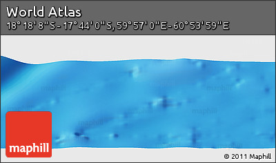 Physical Panoramic Map of the Area around 18° 1' 4" S, 60° 25' 29" E