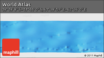Physical Panoramic Map of the Area around 18° 1' 4" S, 62° 7' 30" E