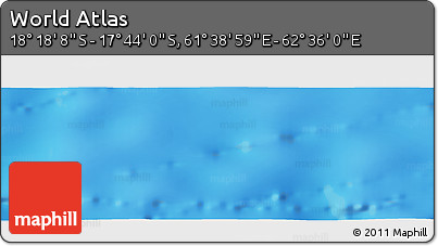 Physical Panoramic Map of the Area around 18° 1' 4" S, 62° 7' 30" E