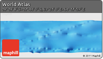 Physical Panoramic Map of the Area around 18° 1' 4" S, 63° 49' 30" E