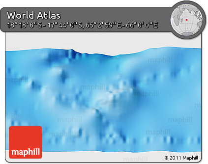 Shaded Relief 3D Map of the Area around 18° 1' 4" S, 65° 31' 30" E
