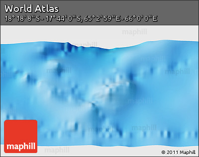 Shaded Relief 3D Map of the Area around 18° 1' 4" S, 65° 31' 30" E