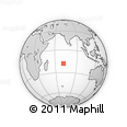Outline Map of the Area around 18° 1' 4" S, 71° 28' 29" E, rectangular outline