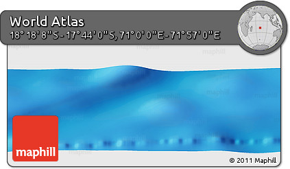 Physical Panoramic Map of the Area around 18° 1' 4" S, 71° 28' 29" E