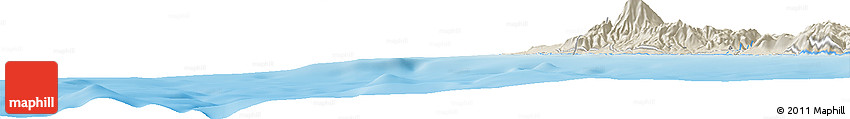 Shaded Relief Horizon Map of the Area around 18° 1' 4" S, 71° 19' 29" W