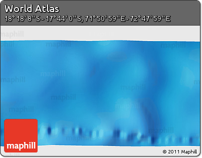 Shaded Relief 3D Map of the Area around 18° 1' 4" S, 72° 19' 29" E