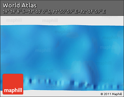 Shaded Relief 3D Map of the Area around 18° 1' 4" S, 72° 19' 29" E